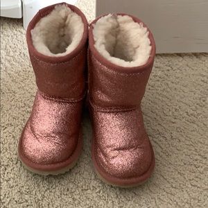 Toddler Pink Glitter Ugg Boots Size 8